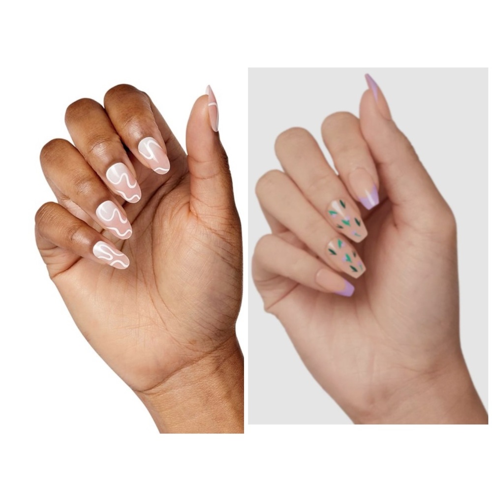 Two (2) KISS Salon Design Press On Nail Sets